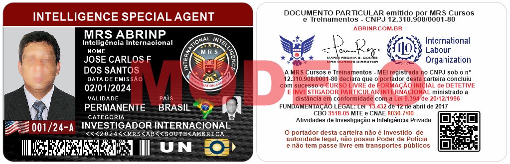 carteira de agente internacional azul 2