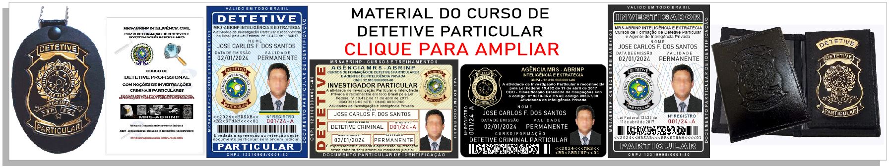 materiais curso de detetive criminal particular mrs abrinp